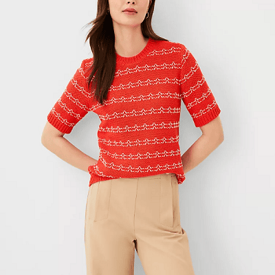 Thursday’s Workwear Report: Textured Stripe Stitch Sweater Tee