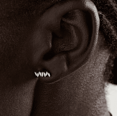 Coffee Break: 18k White Gold Diamond Earrings